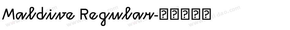 Maldive Regular字体转换